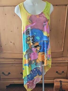 ADORE Abstract Tank Dress Size L